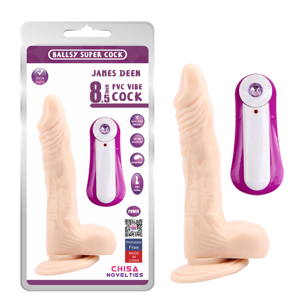 JAMES DEEN 8.5 ہلتا ​​ہوا Dildo-Flesh